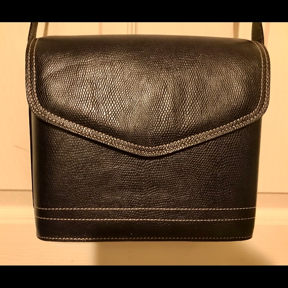 Talbots Black Leather Shoulder Bag